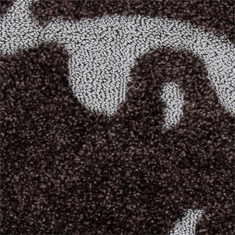 Safavieh Florida Shag Dark Brown Shag Rug - Runner 2'3