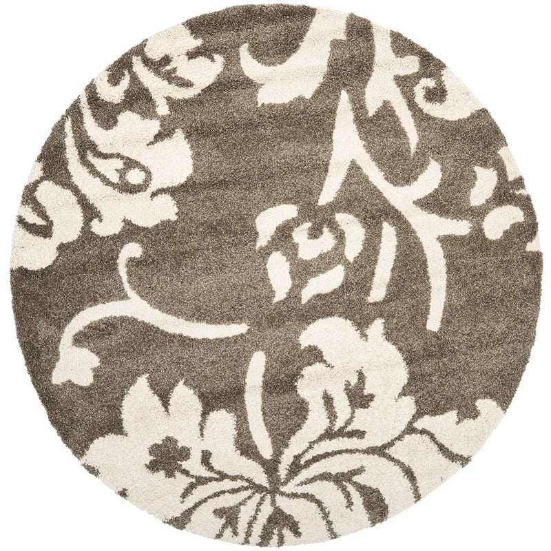 Safavieh Florida Shag Smoke Shag Rug - Round 4'