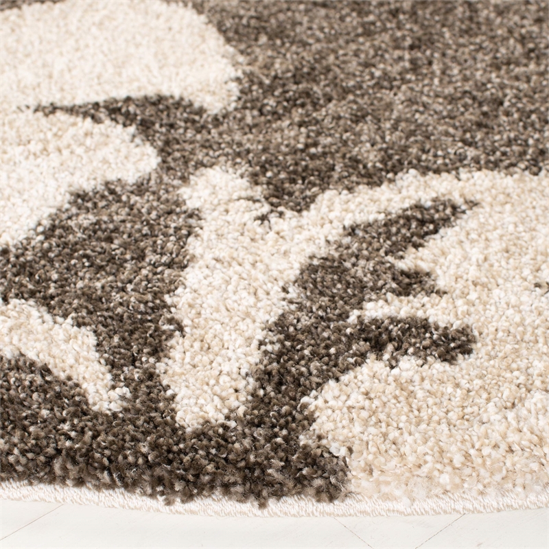 Safavieh Florida Shag Smoke Shag Rug - Round 4'