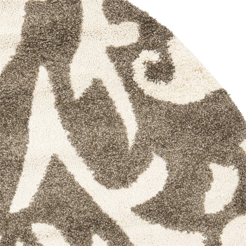 Safavieh Florida Shag Smoke Shag Rug - Round 4'