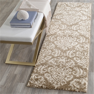 Safavieh Florida Shag Beige Shag Rug - Runner 2'3&quot x 9'