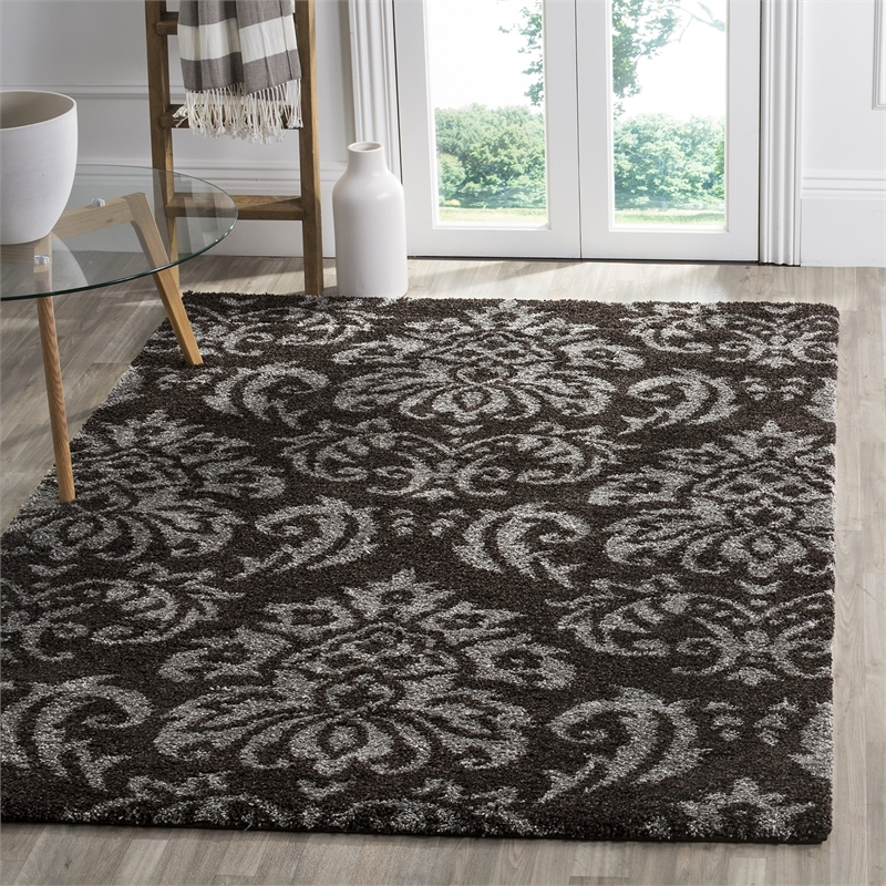 Safavieh Florida Shag Dark Brown Shag Rug - 3'3