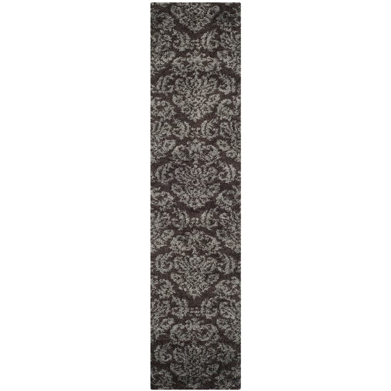 Safavieh Florida Shag Dark Brown Shag Rug - Runner 2'3