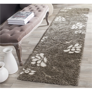 Safavieh Florida Shag Smoke Shag Rug - Runner 2'3&quot x 7'