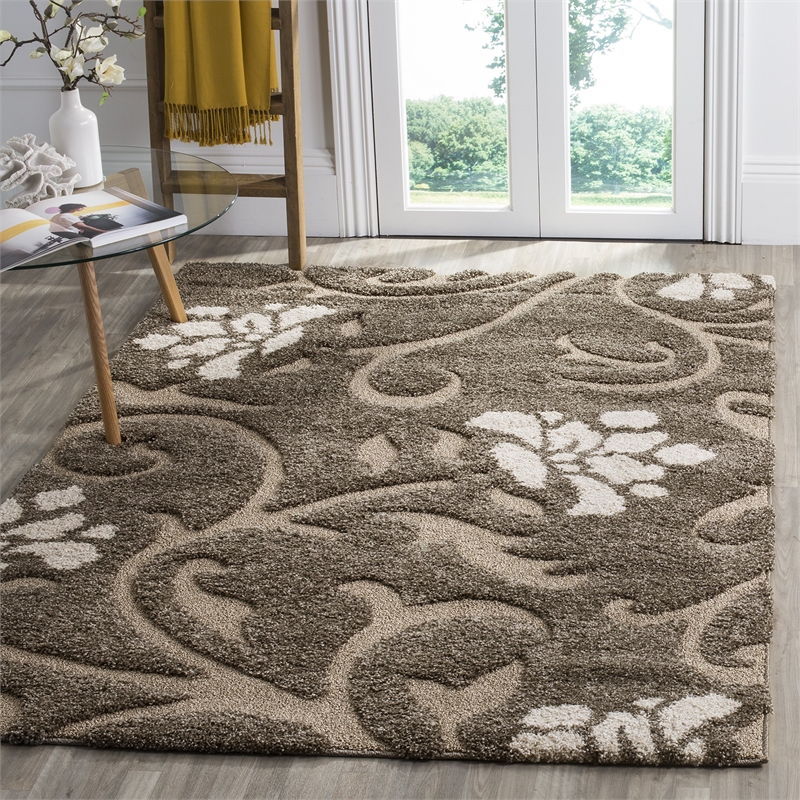 Safavieh Florida Shag Smoke Shag Rug - Square 5'