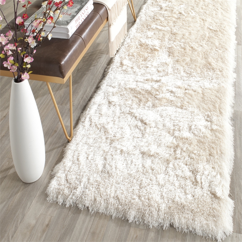 Safavieh Paris Shag Ivory Shag Rug - Runner 2'3