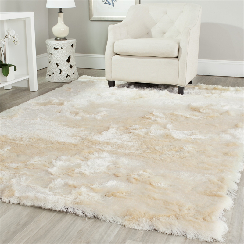 Safavieh Paris Shag Ivory Shag Rug - Square 9'