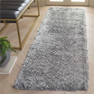 Safavieh Paris Shag Silver Shag Rug - Runner 2'3&quot x 10'