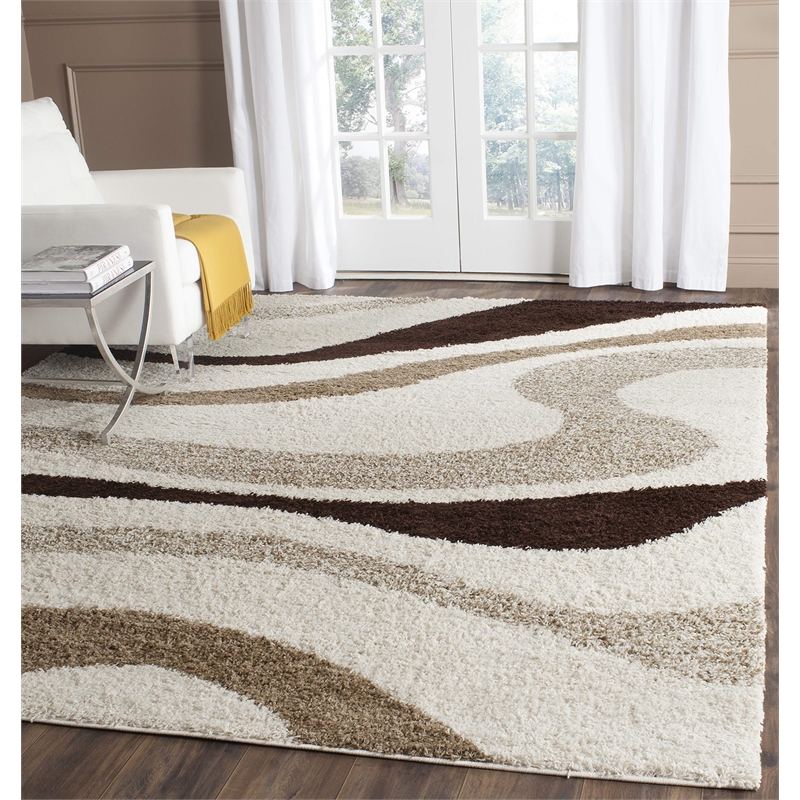 Safavieh Art Shag Ivory Shag Rug - Square 5'