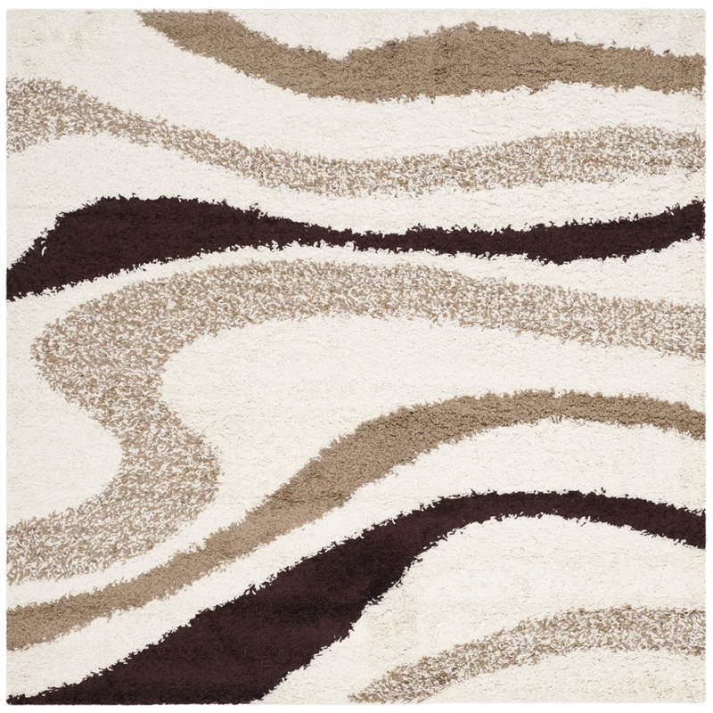 Safavieh Art Shag Ivory Shag Rug - Square 5'