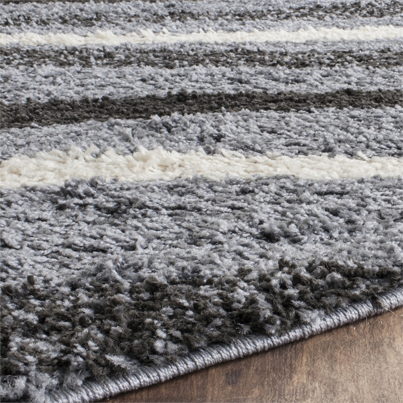 Safavieh Art Shag Grey Shag Rug - Round 5'