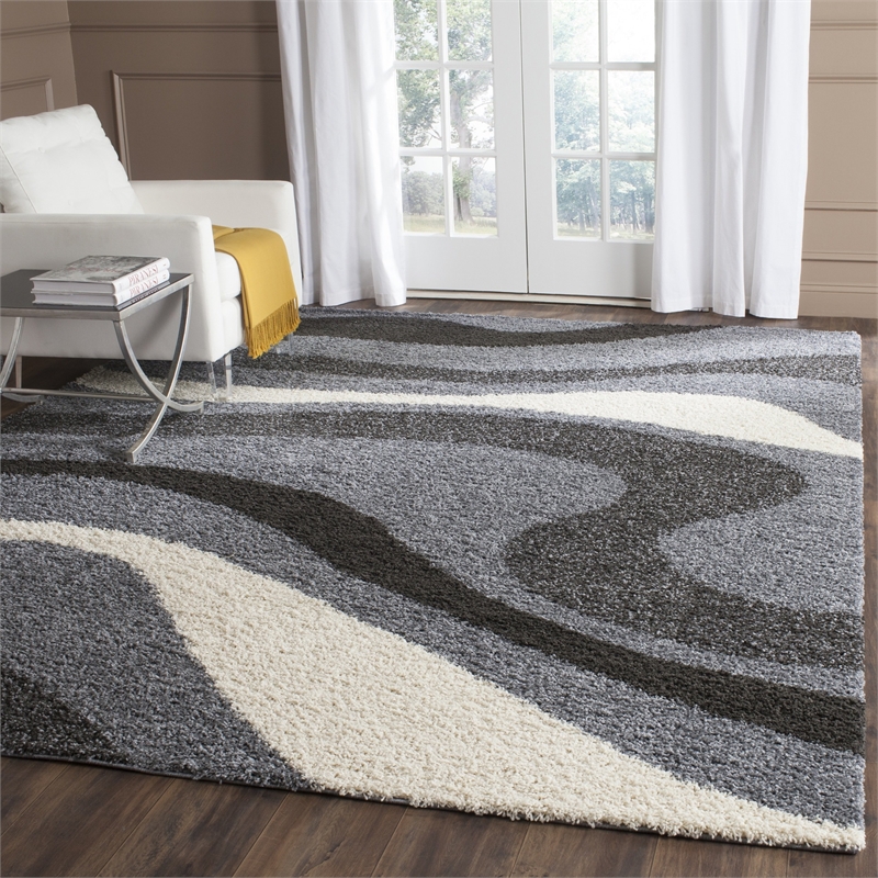 Safavieh Art Shag Grey Shag Rug - Square 5'