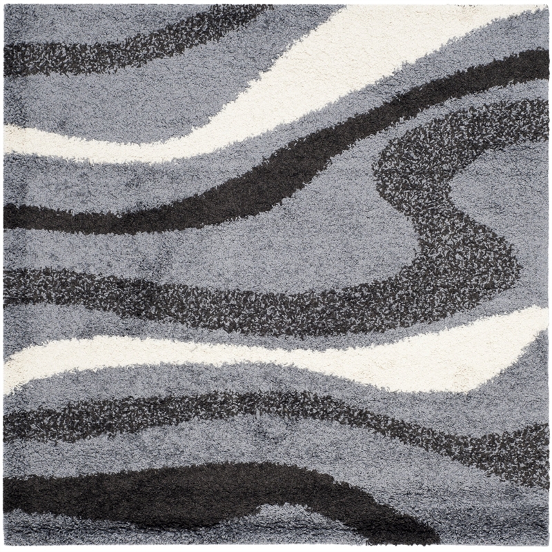 Safavieh Art Shag Grey Shag Rug - Square 5'