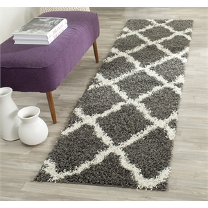 Safavieh Dallas Shag Dark Grey Shag Rug - 2'3&quot x 8'