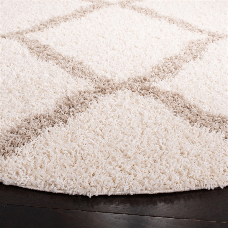 Safavieh Dallas Shag Ivory Shag Rug - Round 6'