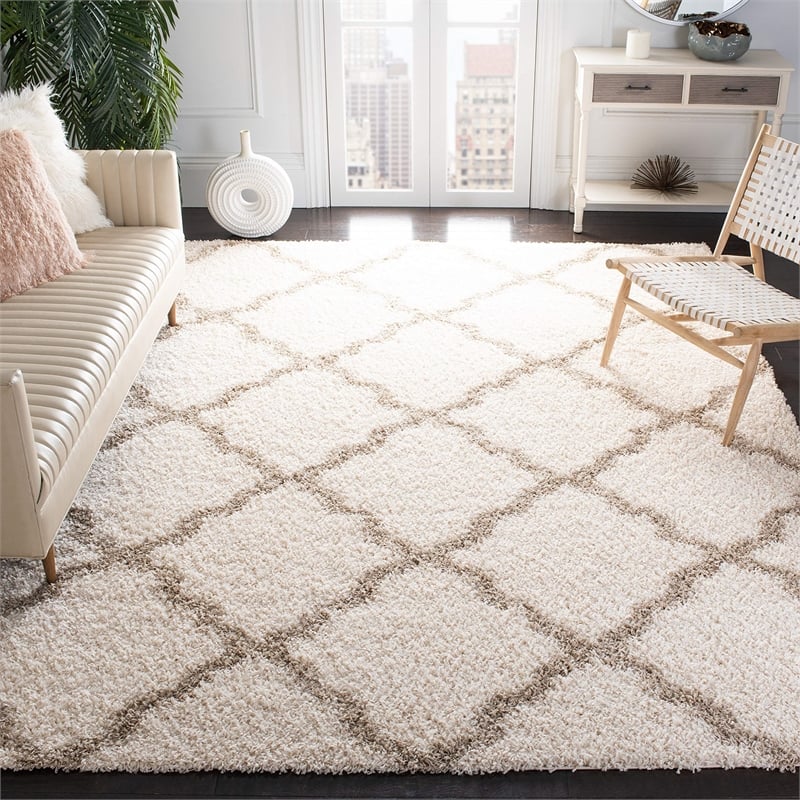 Safavieh Dallas Shag Ivory Shag Rug - Square 6'