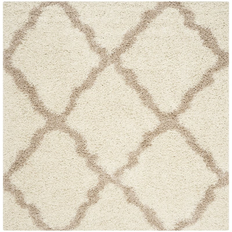 Safavieh Dallas Shag Ivory Shag Rug - Square 6'