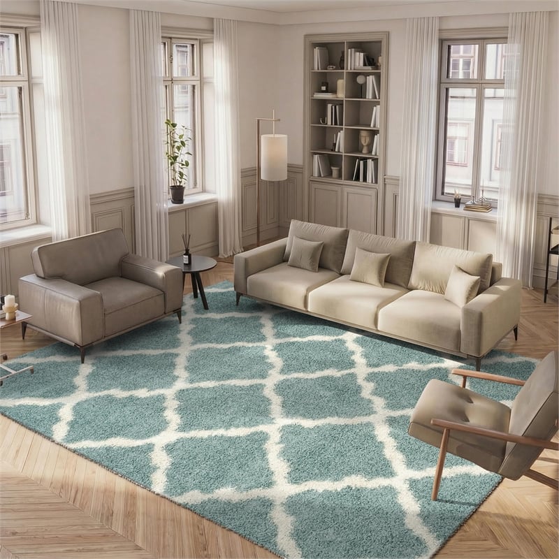 Safavieh Dallas Shag Light Blue Shag Rug - 8' x 10'