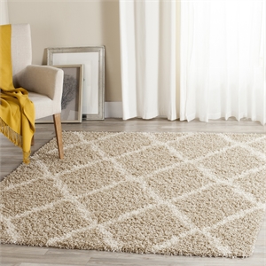 Safavieh Dallas Shag Beige Shag Rug - Square 6'