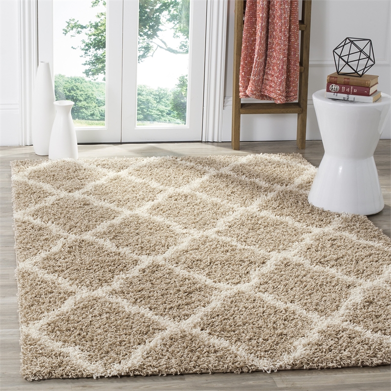 Safavieh Dallas Shag Beige Shag Rug - Square 6'
