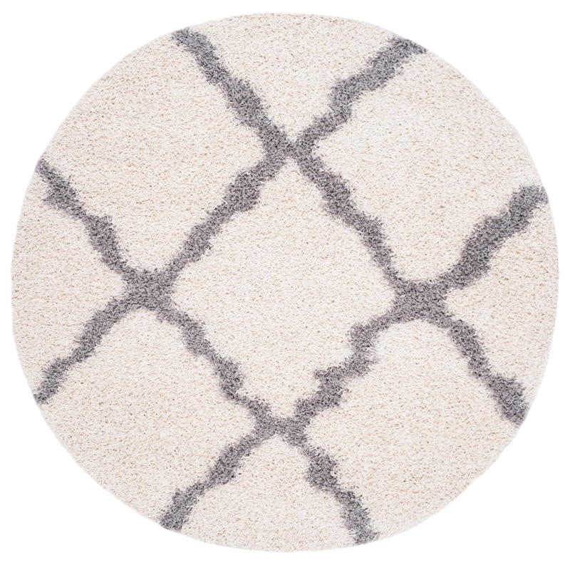 Safavieh Dallas Shag Ivory Shag Rug - Round 6'