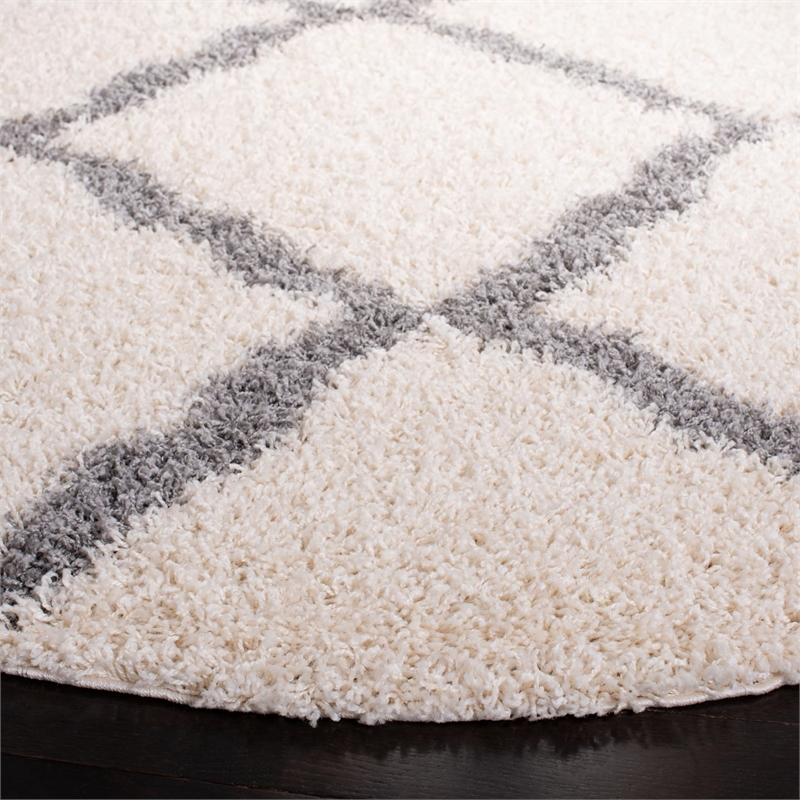Safavieh Dallas Shag Ivory Shag Rug - Round 6'