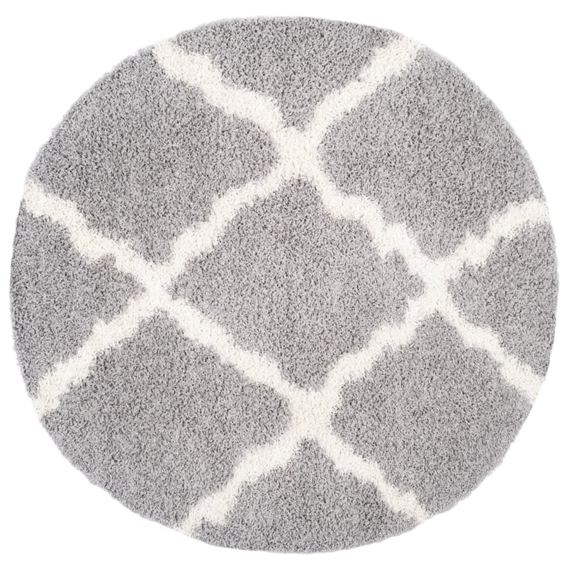 Safavieh Dallas Shag Grey Shag Rug - Round 6'