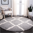 Safavieh Dallas Shag Grey Shag Rug - Round 6'