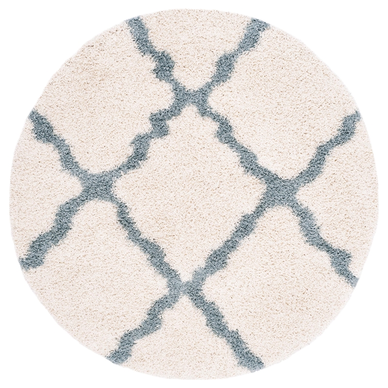Safavieh Dallas Shag Ivory Shag Rug - Round 6'