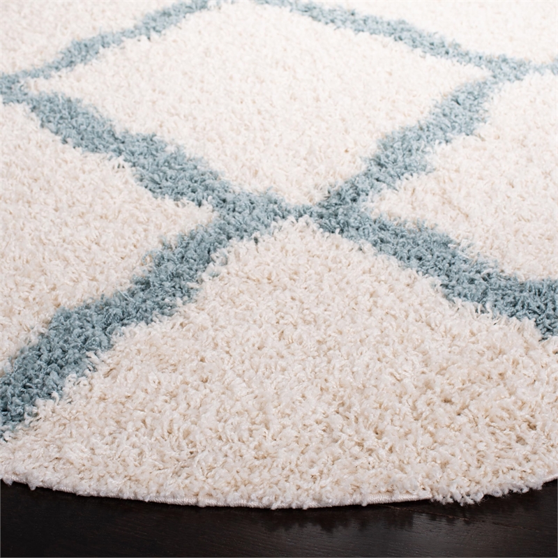 Safavieh Dallas Shag Ivory Shag Rug - Round 6'