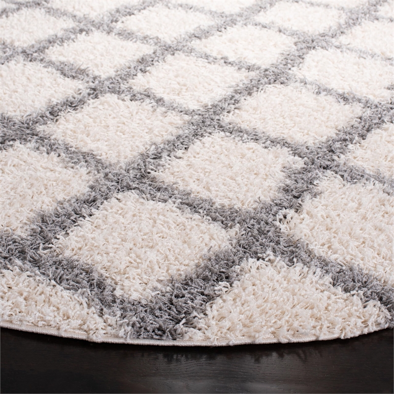 Safavieh Dallas Shag Ivory Shag Rug - Round 6'