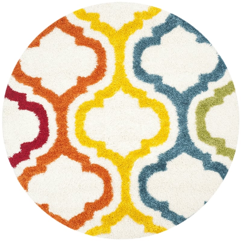 Safavieh Shag Ivory Shag Rug - Round 6'7