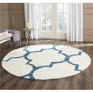 Safavieh Shag Ivory Shag Rug - Round 6'7&quot