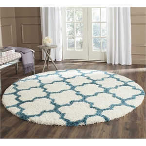 Safavieh Shag Ivory Shag Rug - Round 6'7&quot