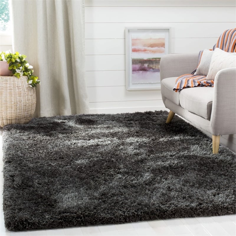 Safavieh Super Shag Dark Grey Shag Rug - 3' x 5'