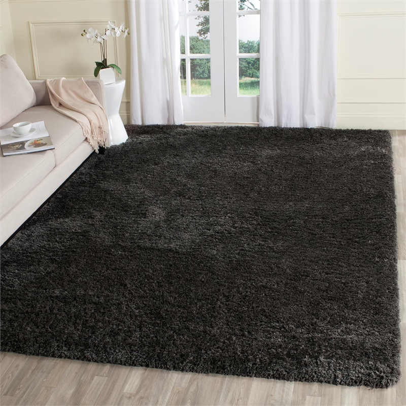 Safavieh Super Shag Dark Grey Shag Rug - 8' x 10'
