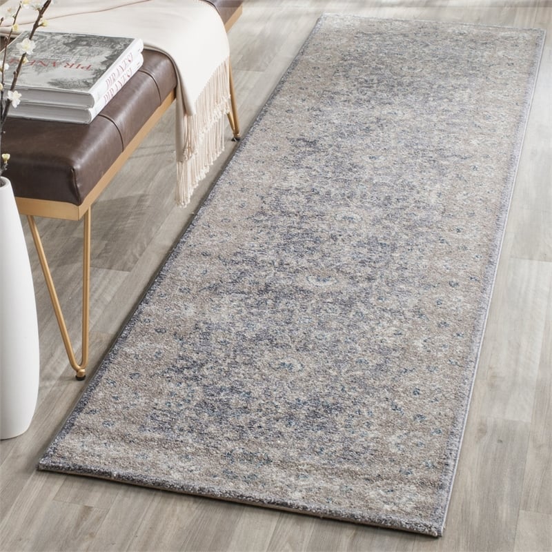 Safavieh Sofia Light Grey Traditional Rug - Runner 2'2