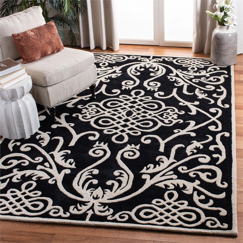 Safavieh Soho  Black Contemporary Rug - 6' x 9'