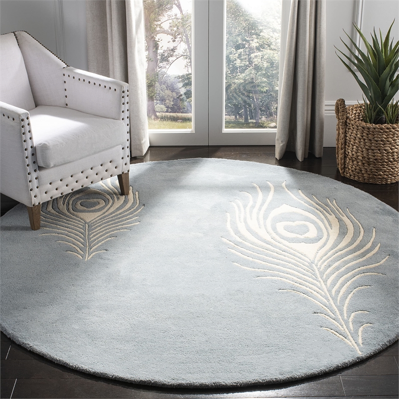 Safavieh Soho Light Blue Contemporary Rug - Round 6'
