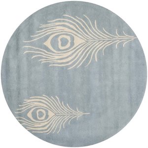 Safavieh Soho Light Blue Contemporary Rug - Round 8'