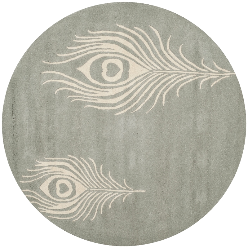 Safavieh Soho Grey Contemporary Rug - Round 4'