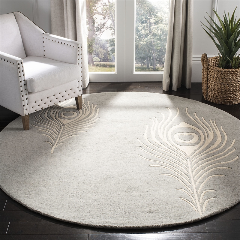 Safavieh Soho Grey Contemporary Rug - Round 6'