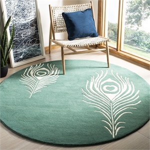 Safavieh Soho Teal Contemporary Rug - Round 6'