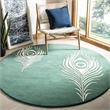 Safavieh Soho Teal Contemporary Rug - Round 6'