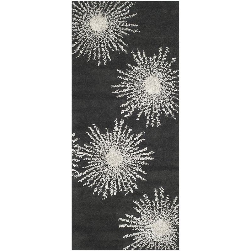 Safavieh Soho Charcoal Contemporary Rug - Runner 2'6