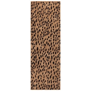 Safavieh Soho 2'-6&quot x 14'-0&quot Wool Hand Tufted Rug in Beige / Brown