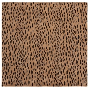 Safavieh Soho 4'-0&quot x 4'-0&quot Wool Hand Tufted Rug in Beige / Brown
