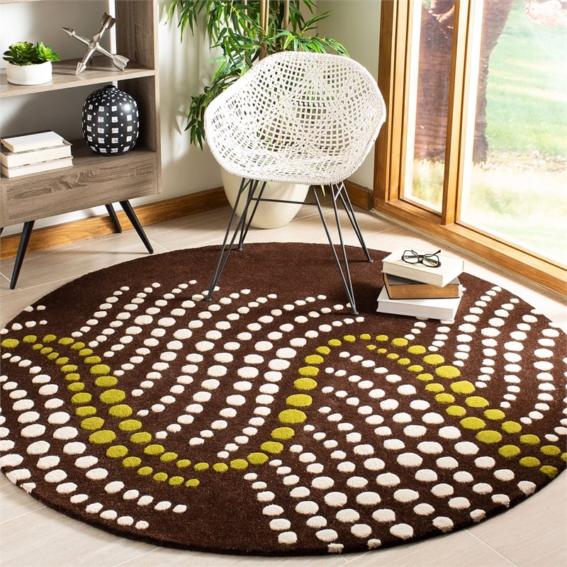 Safavieh Soho Grey Contemporary Rug - Round 6'
