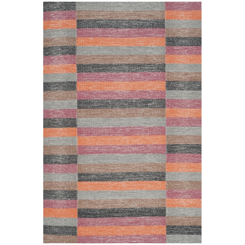 Safavieh Striped Kilim Rust Contemporary Rug - 4' x 6'