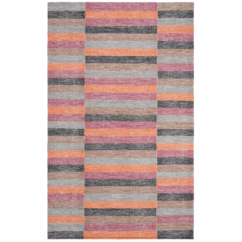 Safavieh Striped Kilim Rust Contemporary Rug - 5' x 8'
